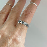 Sterling Silver Eternity Moon and Star Band, Unisex Ring, Silver Ring, Stackable Ring, Wedding Ring