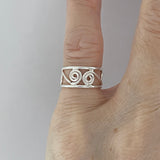 Sterling Silver Wire Swirl Toe Ring, Silver Ring, Boho Ring, Wire Ring