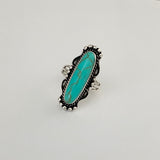 Sterling Silver Boho Turquoise Ring, Silver Rings, Statement Ring, Boho Ring