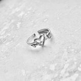 Sterling Silver Heart With Arrow Toe Ring, Silver Ring, Heart Ring