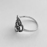 Sterling Silver Rounded Celtic Knot Ring, Celtic Ring, Boho Ring, Silver Ring