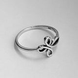 Sterling Silver Intertwined Cross Ring, Silver Ring, Religious Ring