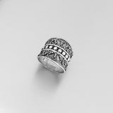 Sterling Silver Bali Swirly Ring, Statement Ring, Silver Ring, Boho Ring