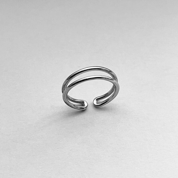 Sterling Silver Adjustable Double Band Toe Ring, Boho Ring, Silver Rin –  Indigo & Jade