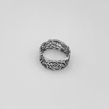 Sterling Silver Eternity Flower Ring, Rose Ring, Silver Ring, Boho Ring, Silver Band