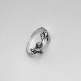 Sterling Silver Lizard Ring, Silver Ring, Reptile Ring, Animal Ring