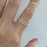 Sterling Silver Wire Weave Ring, Silver Ring, Boho Ring