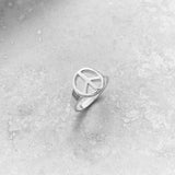 Sterling Silver Peace Sign Ring, Silver Ring, Boho Ring, Love Ring