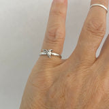 Sterling Silver Tiny Hummingbird Ring, Bird Ring, Spirit Animal Ring, Silver Ring, Boho Ring