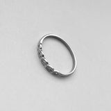 Sterling Silver Braided CZ Ring, Silver Ring, Braided Ring, Stackable Ring