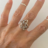 Sterling Sterling Three Butterfly Ring, Silver Ring, Boho Ring, Spirit Ring