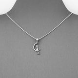 Sterling Silver Dainty Cat on Moon Necklace, Cat Necklace, Kitty Necklace, Animal Necklace