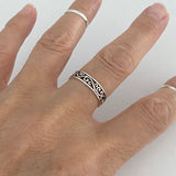 Sterling Silver Victorian Swirl Ring, Filigree Ring, Silver Ring, Silver Band