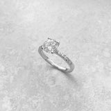 Sterling Silver CZ Wedding Ring, Engagement Ring, Silver Ring, CZ Ring