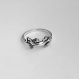 Sterling Silver Lizard Ring, Silver Ring, Reptile Ring, Animal Ring