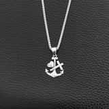 Sterling Silver Anchor Heart Cross Necklace, Anchor Necklace, Silver Necklace