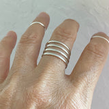 Sterling Silver Spring Swirl Ring, Boho Ring, Silver Ring, Silver Band