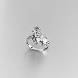 Sterling Silver Lucky Elephant Ring, Silver Ring, Animal Ring, Yoga Ring