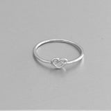 Sterling Silver Tiny Love Knot Ring, Dainty Ring, Boho Ring, Love Ring, Silver Ring