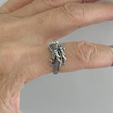 Sterling Silver Dragon Ring, Silver Ring, Boho Ring, Spirit Animal Ring