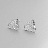 Sterling Silver Bicycle Earrings, Bike Earrings, Silver Earrings, Stud Earrings