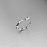 Sterling Silver Double Arrow Toe Ring, Boho Ring, Silver Ring