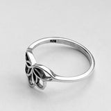 Sterling Silver Lotus Ring, Flower Ring, Silver Rings, Boho Ring, Stackable Ring