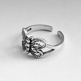 Sterling Silver Butterfly Toe Ring, Silver Ring, Butterfly Ring, Boho Ring