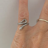 Sterling Silver Snake Ring, Silver Ring, Reptile Ring, Religious Ring