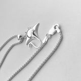 Sterling Silver Stingray Necklace, Silver Necklaces, Ocean Necklace