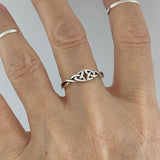 Sterling Silver Celtic Knot Ring, Silver Ring, Celtic Ring, Love Ring