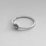 Sterling Silver Mini Claddagh Heart Ring, Dainty Ring, Friendship Ring, Silver Ring, Love Ring