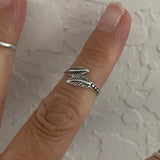 Sterling Silver Double Leaf Toe Ring, Silver Rings, Tree Ring