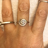 Sterling Silver Spiral White Lab Opal Ring, Swirly Ring, Boho Ring, Silver Ring