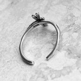 Sterling Silver Small Sideway Dragonfly Toe Ring, Silver Rings, Spiritual Ring, Dragonfly Ring
