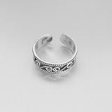 Sterling Silver Bali Design Toe Ring, Silver Rings, Band