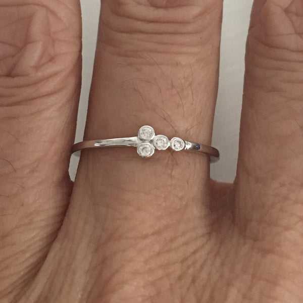 Sterling Silver Simple CZ Ring