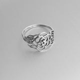 Sterling Silver Wrapped Flower Ring