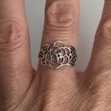 Sterling Silver Wrapped Flower Ring