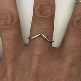 Sterling Silver Plain V Shape Ring, Silver Ring, Chevron Ring, Stackable Ring