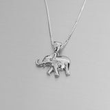 Sterling Silver Small Elephant Necklace, Silver Necklace, Animal Necklace, Lucky Elephant Necklace