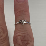 Sterling Silver Adjustable Celtic Triquetra Toe Ring, Boho Ring, Silver Ring, Celtic Ring