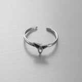 Sterling Silver Adjustable Celtic Triquetra Toe Ring, Boho Ring, Silver Ring, Celtic Ring