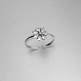 Sterling Silver Seven Petal Flower Toe Ring, Daisy Ring, Silver Ring, Flower Ring