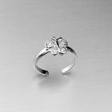 Sterling Silver CZ Butterfly Toe Ring, CZ Ring, Silver Ring, Spirit Ring