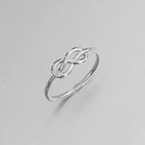 Sterling Silver Infinity Knot Ring, Silver Ring, Infinity Ring, Promise Ring