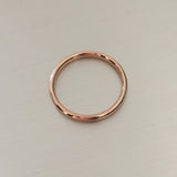 Rose Gold Plated Sterling Silver One 2MM Band Ring, Silver Ring, Silver Band, Rose Gold Band