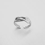 Sterling Silver Adjustable Knot Toe Ring, Boho Ring, Silver Ring, Love Knot Ring