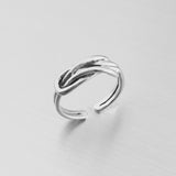 Sterling Silver Adjustable Knot Toe Ring, Boho Ring, Silver Ring, Love Knot Ring