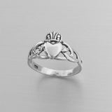 Sterling Silver Claddagh Celtic Ring, Loyalty Ring, Silver Ring, Boho Ring, Friendship Ring